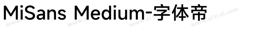 MiSans Medium字体转换